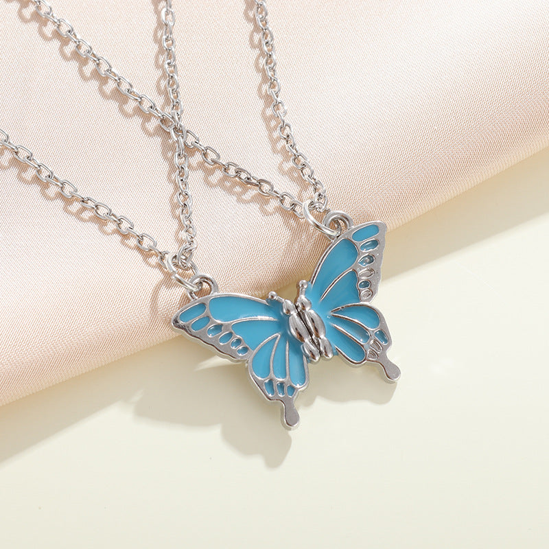 Good Friend Butterfly Best Friendship Magnetic Necklaces