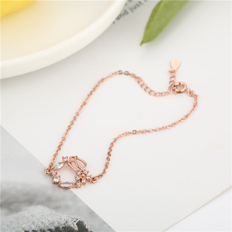 Luo Chen Fashion Korean Rose Flower Female Simple Bracelet