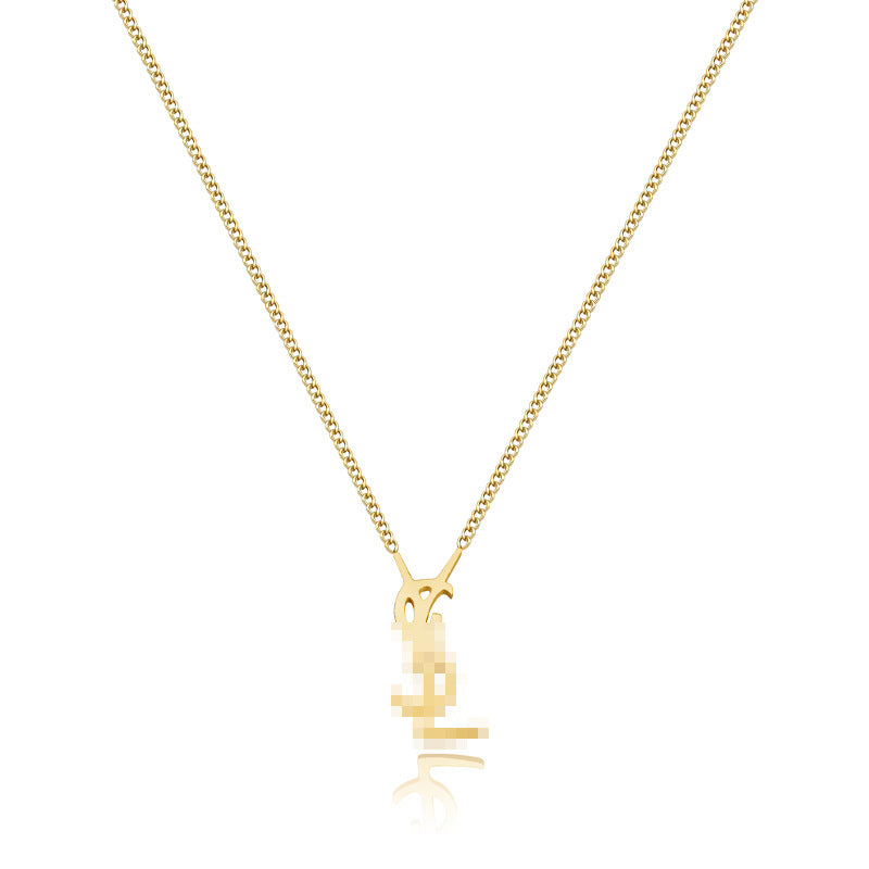 Women's Titanium Steel Exquisite Fashion High Sense Collarbone Necklace