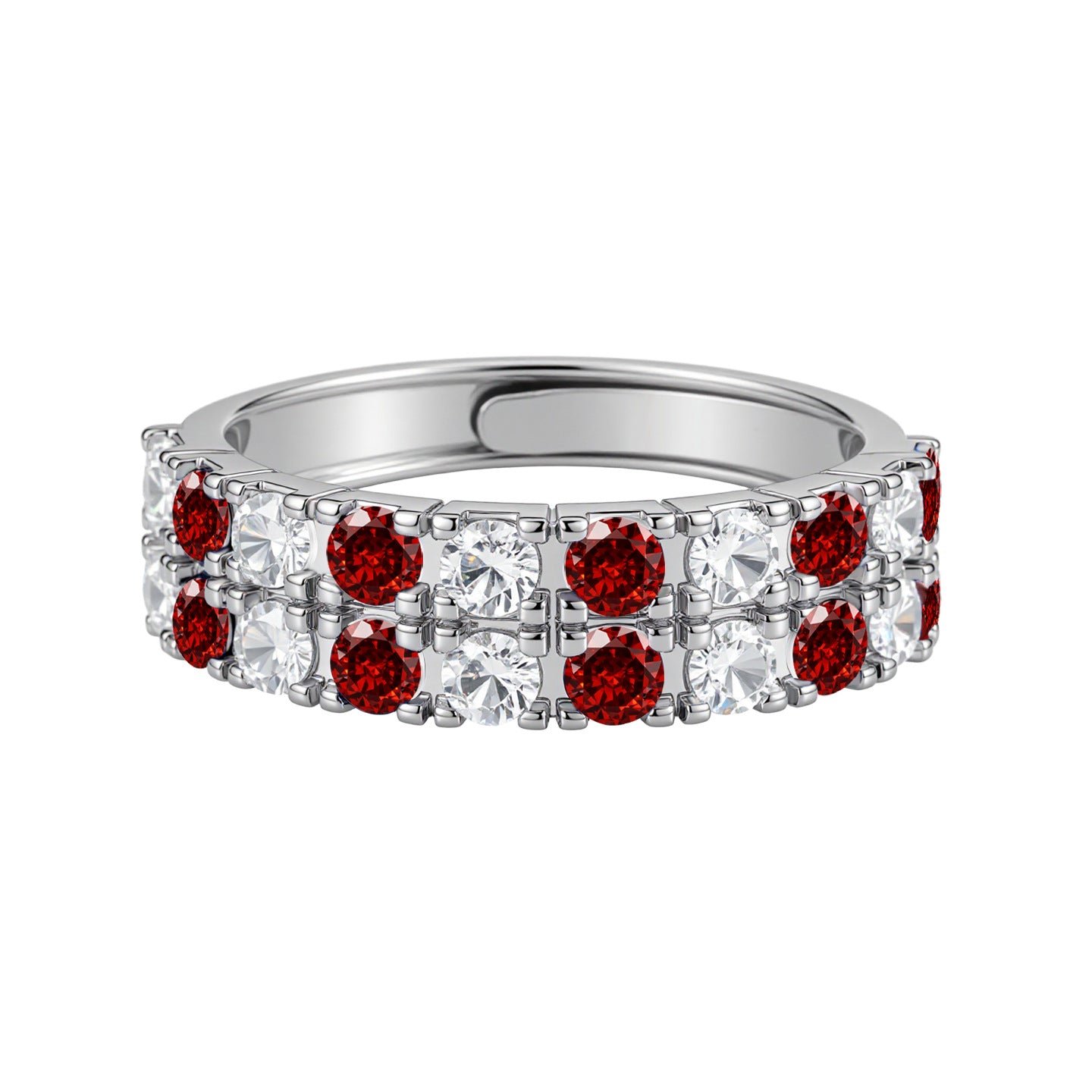 Double Row Diamond High Sense Female Affordable Luxury Fashion Zircon Ring