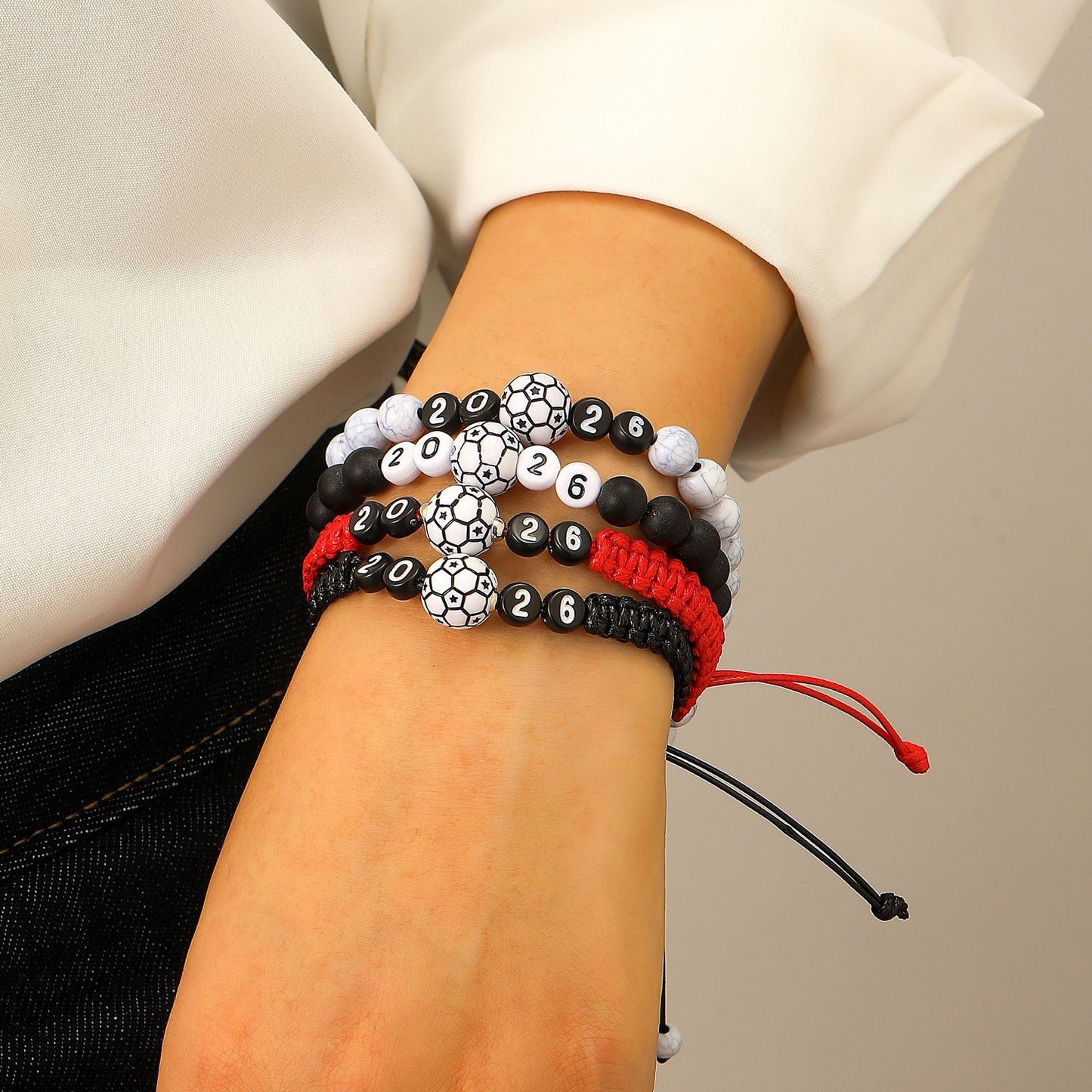 Cup Football Creative Woven Adjustable Commemorative Carrying Bracelet
