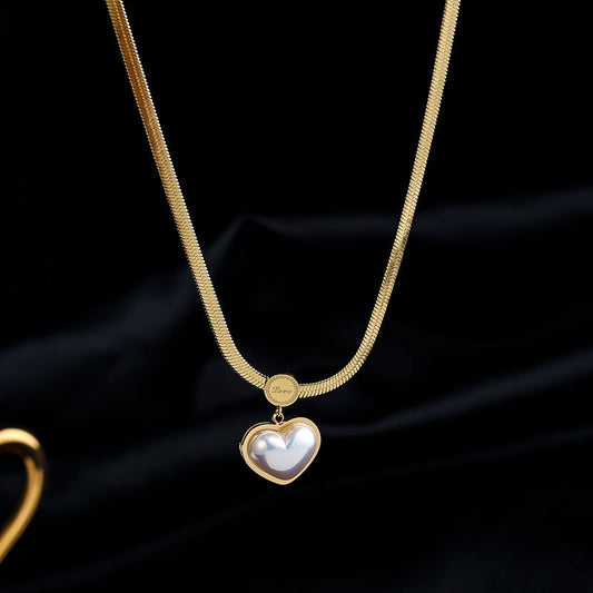 Heart Simple Korean Style Fashion Light Luxury Clavicle Necklaces