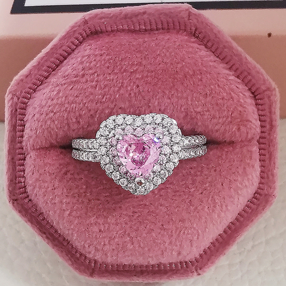 Women's Simple Pink Niche High Sense Does Rings