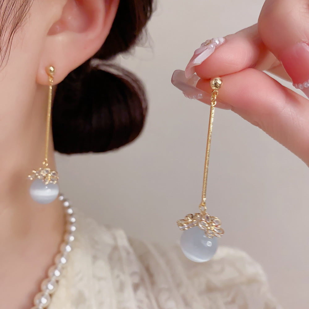 Affordable Luxury Fashion Opal Long Female Simple Temperamental Design Sense Rings