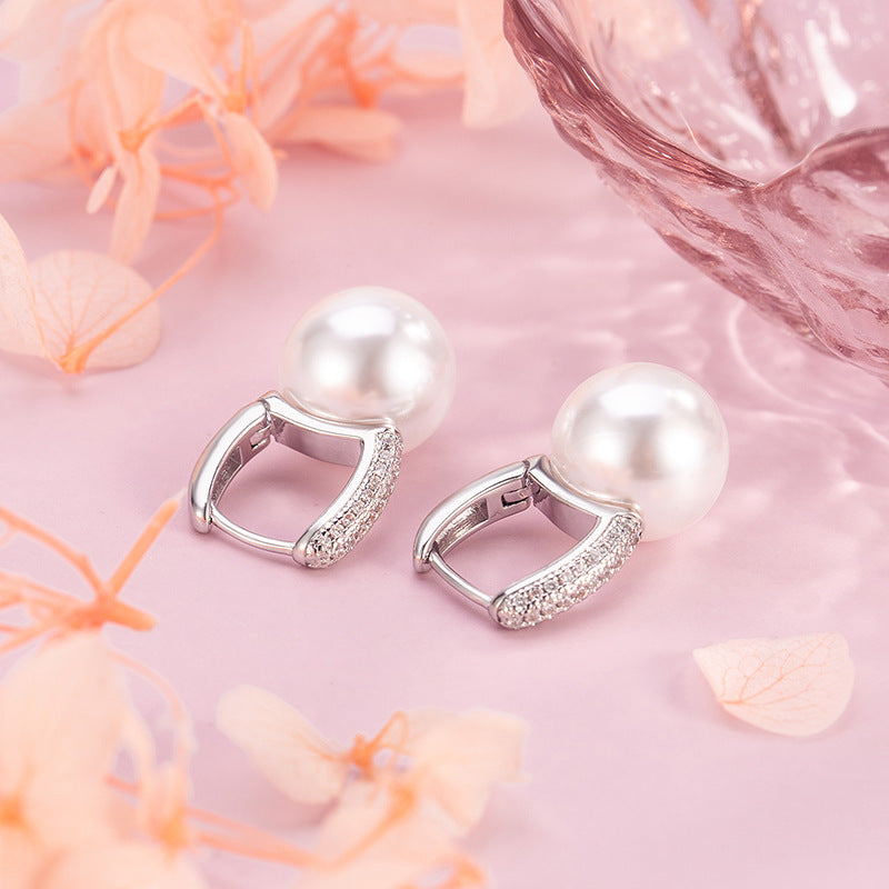 Women's Zircon For French Entry Lux High-grade Ear Clip Earrings