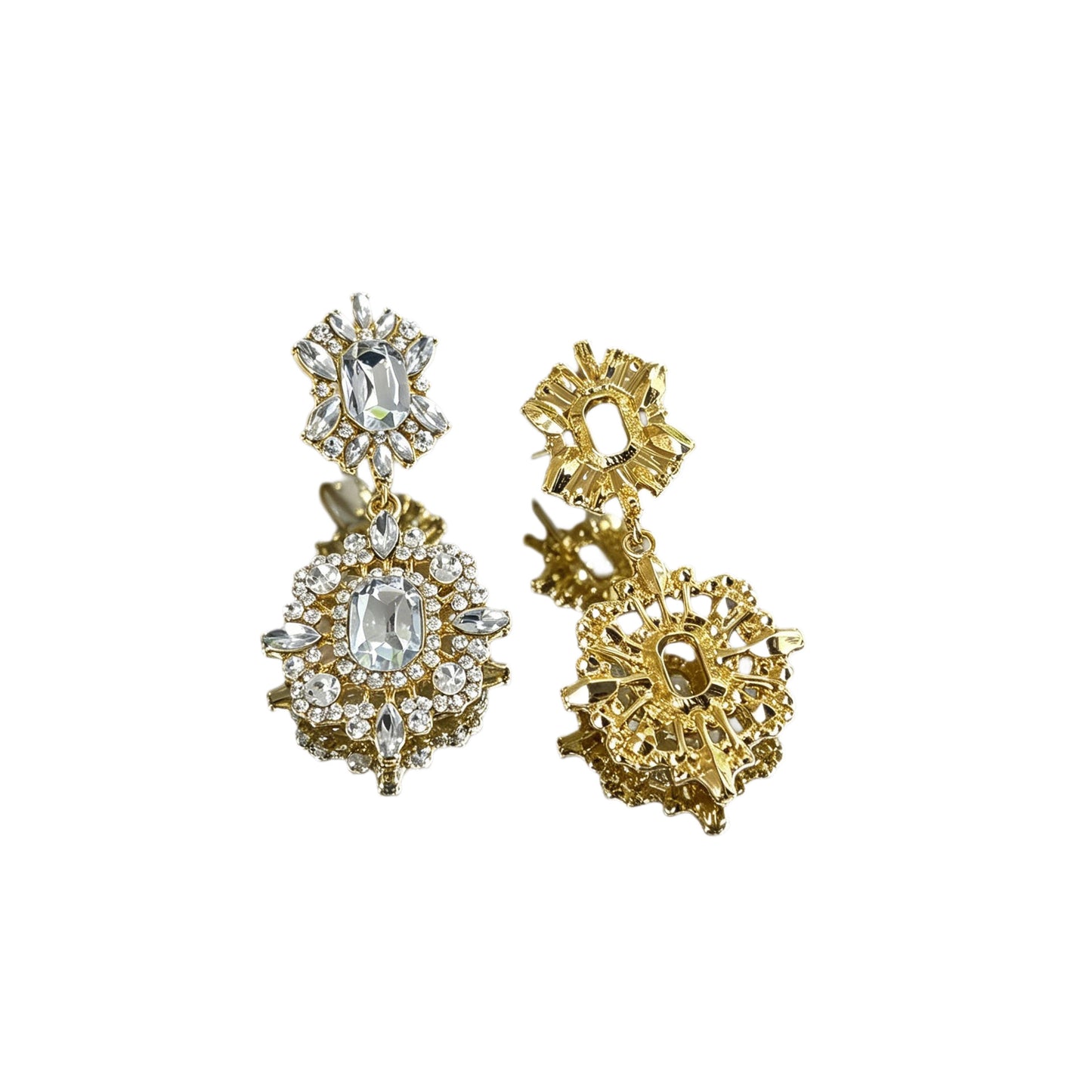 Women's Vintage Court Crystal Light Luxury High Sense Niche Earrings