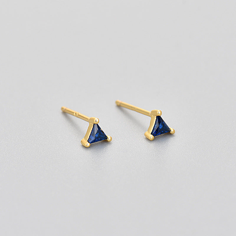 Simple Zircon Triangle For Colorful Geometric Earrings