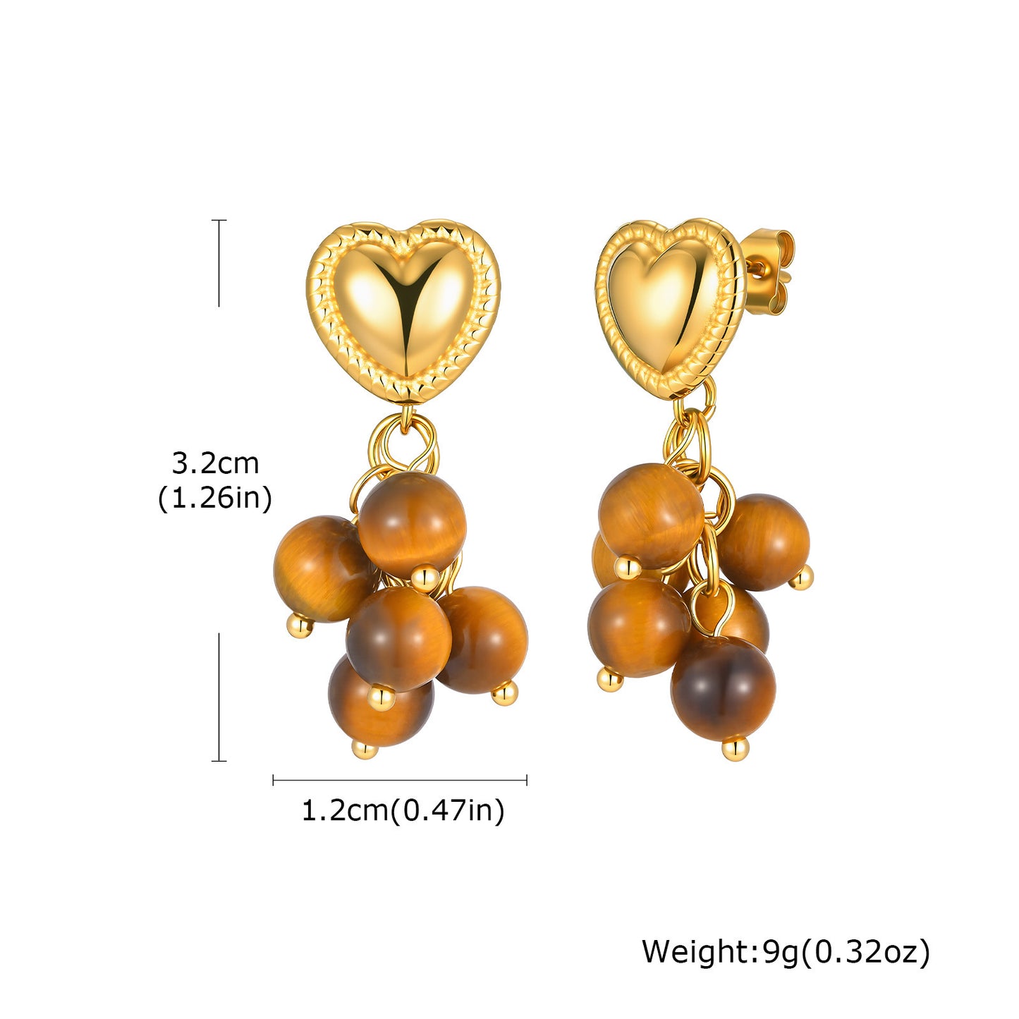 Women's Tiger Eye Sunflower Natural Stone Retro Rings