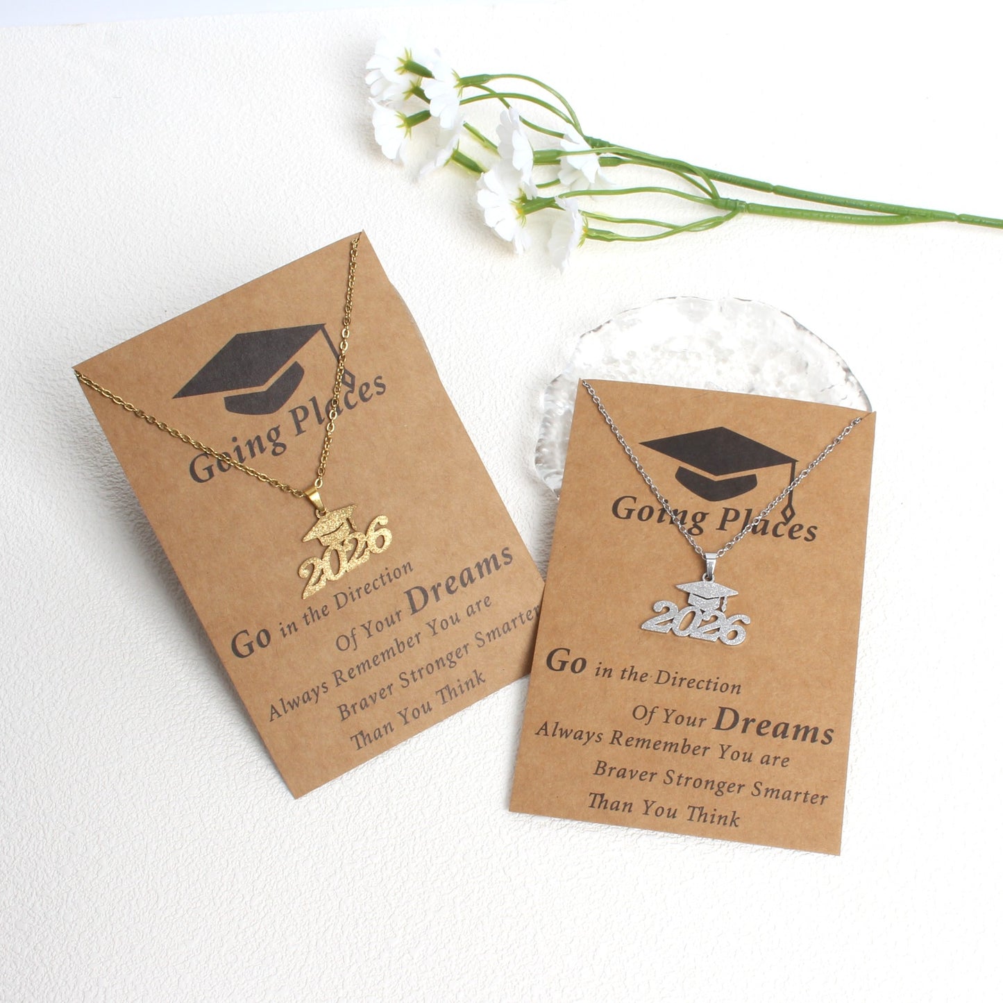 Creative Graduation Commemorative Gift Stainless Steel Frosted Dr. Jin Necklace