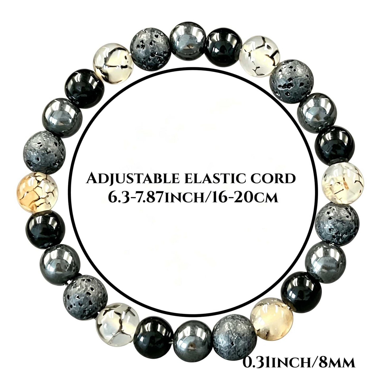 Black Agate Guard Against Negative Energy Bracelet