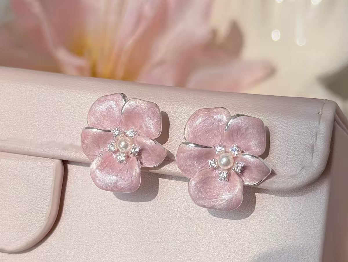 Flower Summer Dopamine Fashion High Sense Earrings