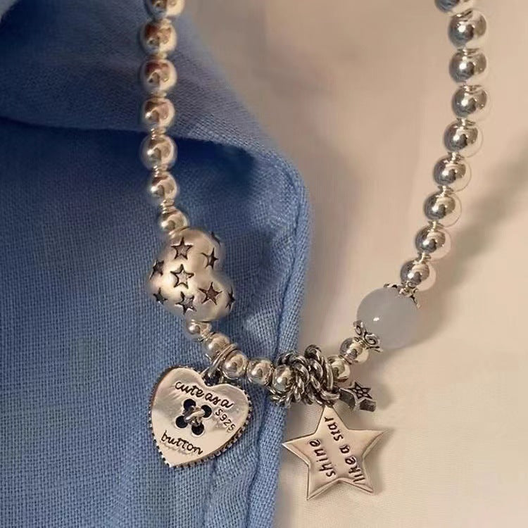 Weightlessness Heartbeat Sweet Cool Style Love Star Beaded Niche Unique Bracelet