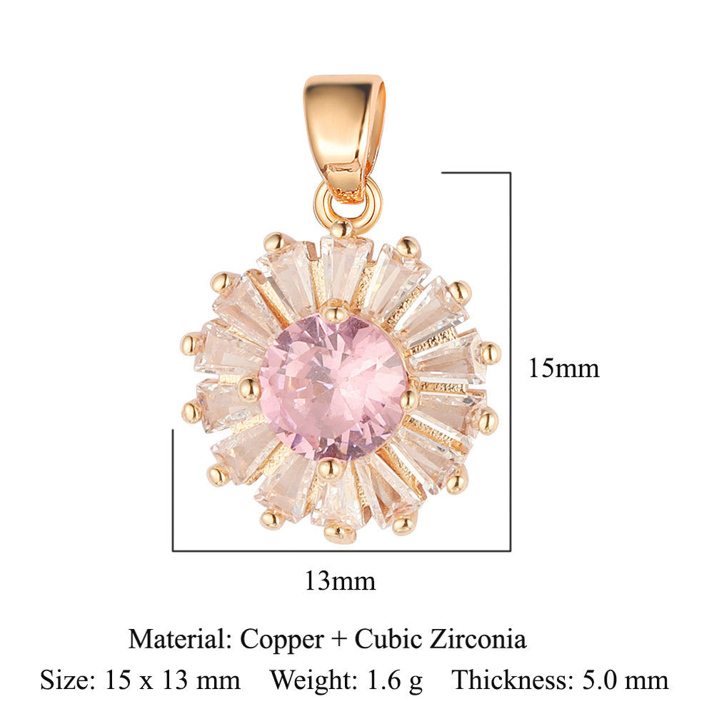 Lucky Tree Copper Zircon Fishtail Butterfly Ornament Accessories Water Pendants