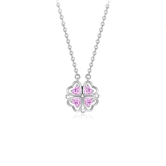 Luxury Minority Sterling Sier Clavicle Chain Colored Necklaces