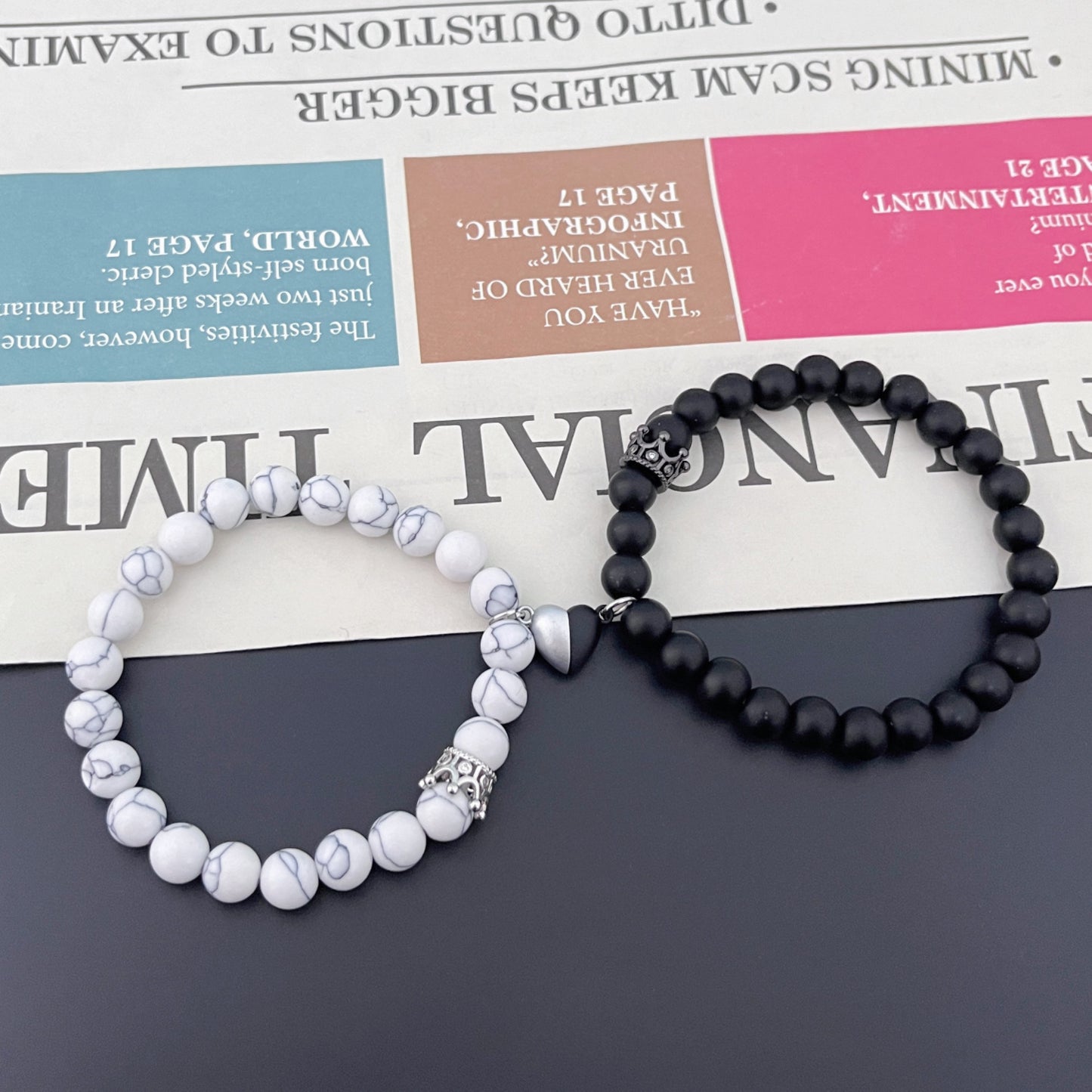 Love Magnet Suction Couple Personalized Niche Design Bracelet