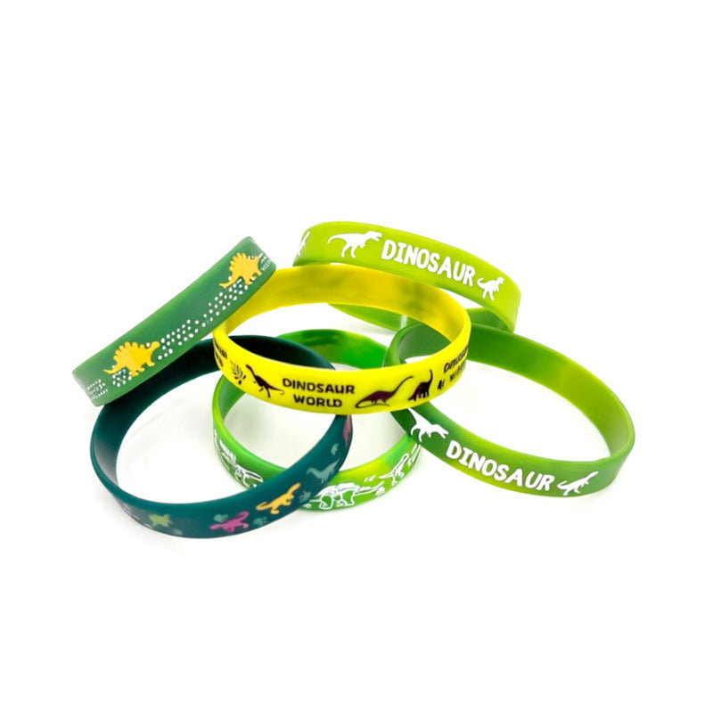 Children's Dinosaur Theme Party Rubber Wristband Printed Bracelet