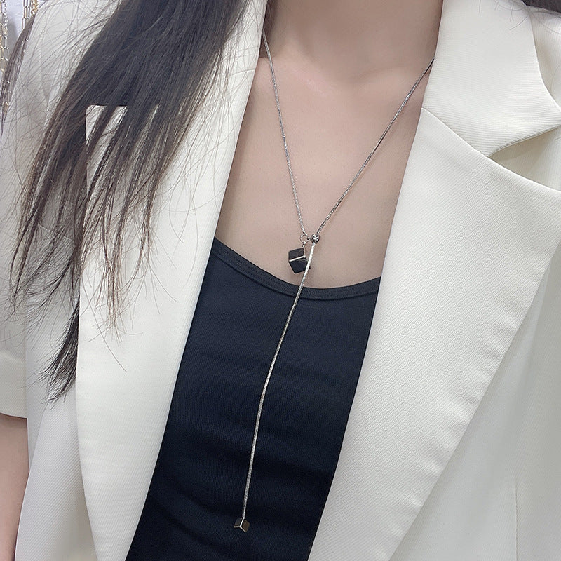 Adjustable Pearl High-grade Design Sense Minority Simple Versatile Clavicle Chain Necklaces