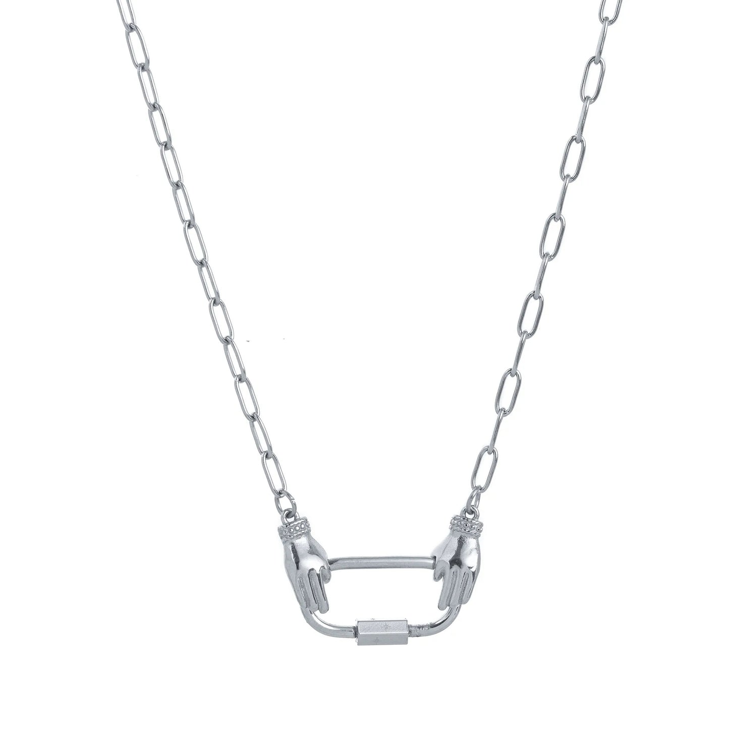 Stainless Steel Jeweled Furnace Vacuum Electroplating Necklaces