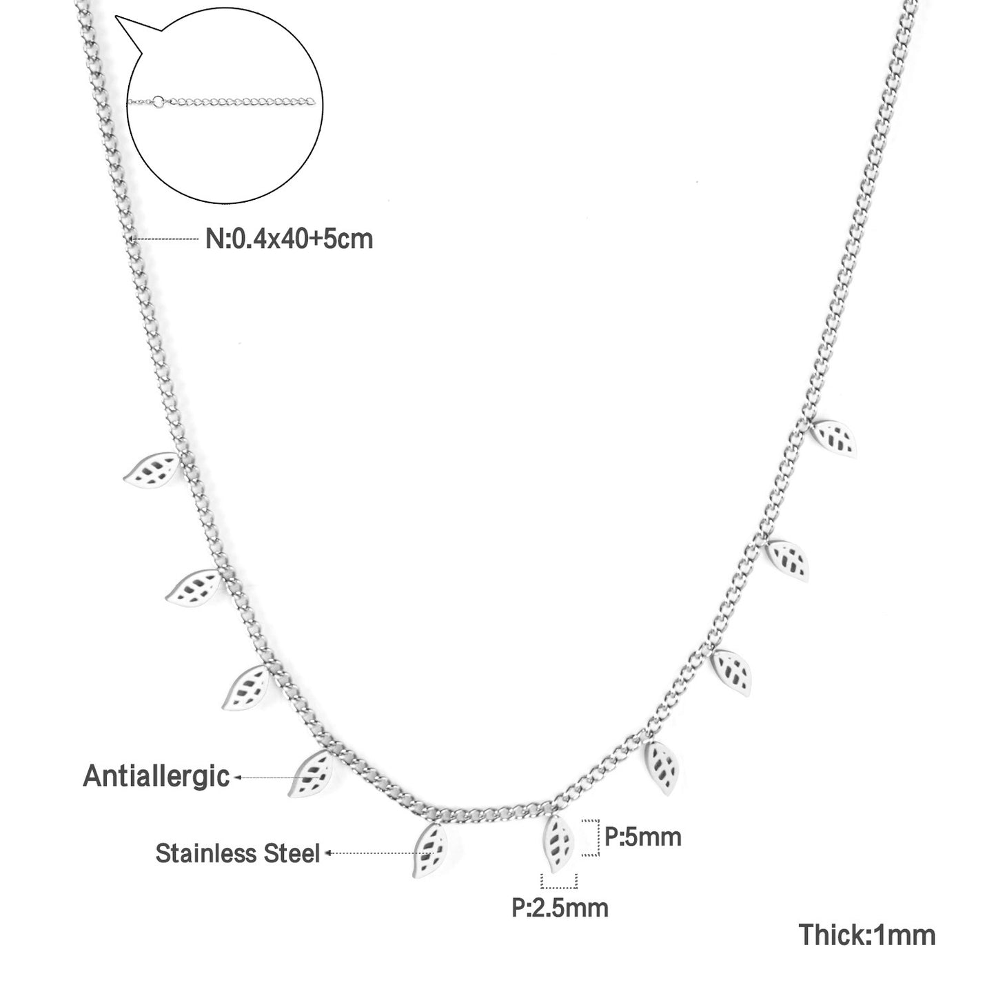 Niche High-grade Simple Temperamental Geometric Electroplated Stainless Necklaces