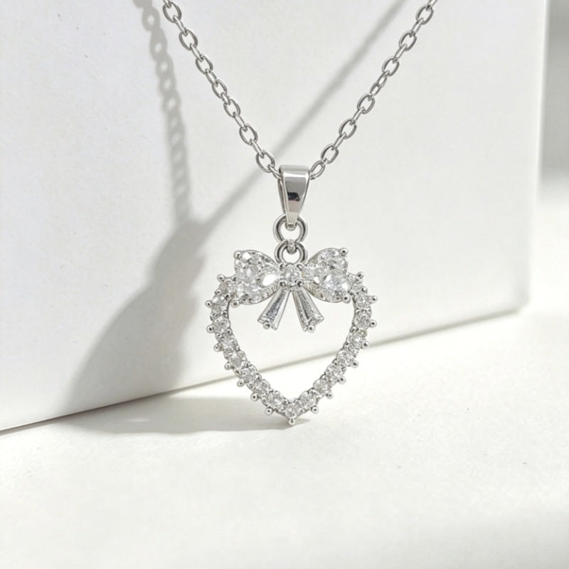 Luxury Copper Micro Female Swan Love Ocean Series Necklace