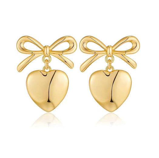 Simple Retro Fashion Environmental Protection Brass Casting Glossy Bow Rings