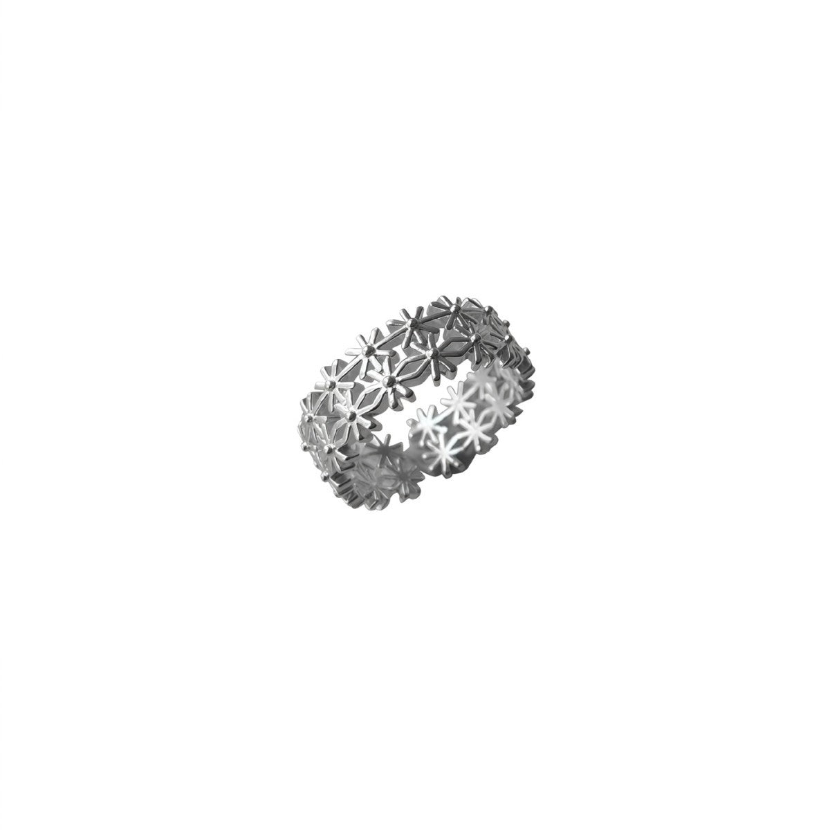 Snowflake Niche High-grade Index Finger Open Flower Ring