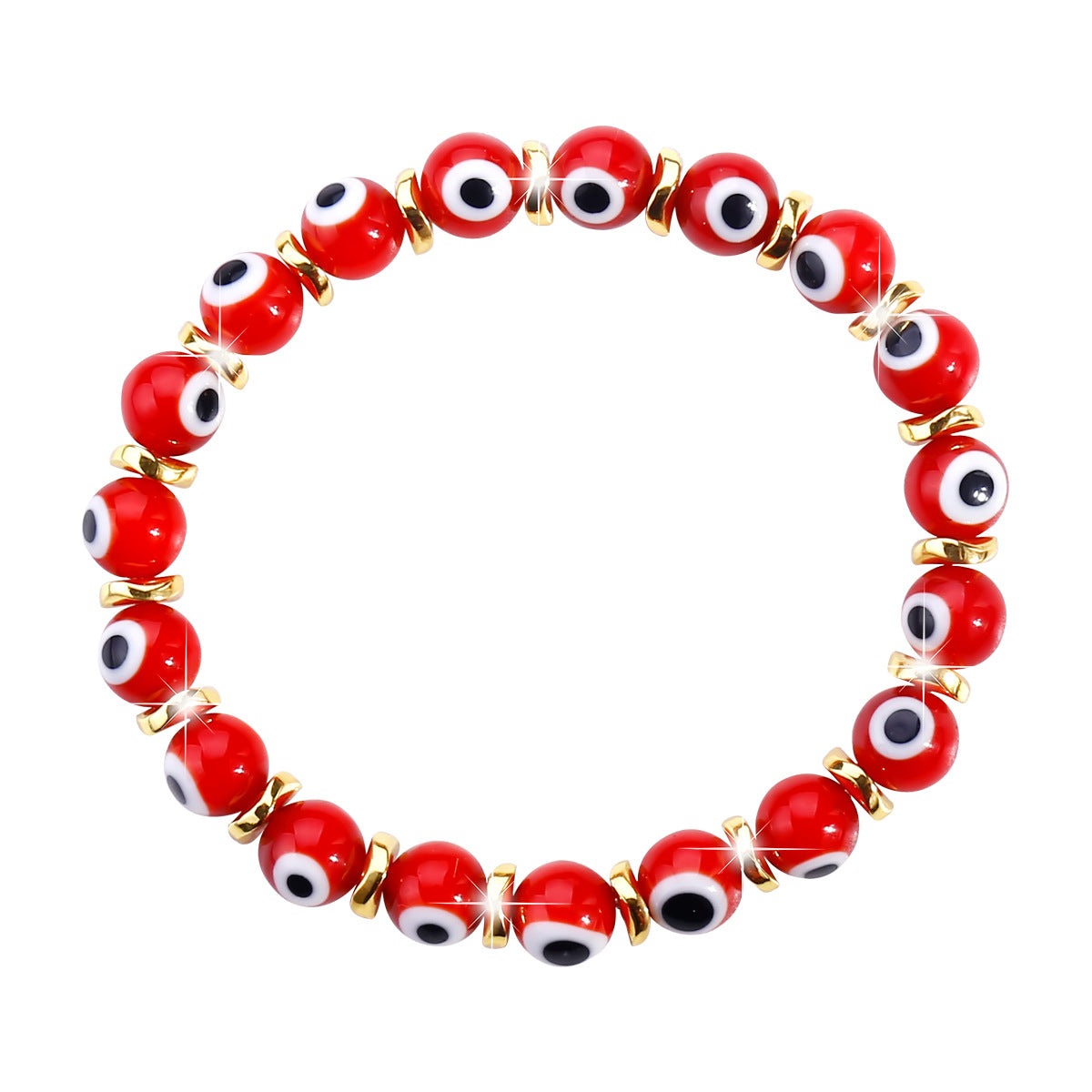 Women's & Men's Haematite Glass Eye Beaded Devil Bracelet