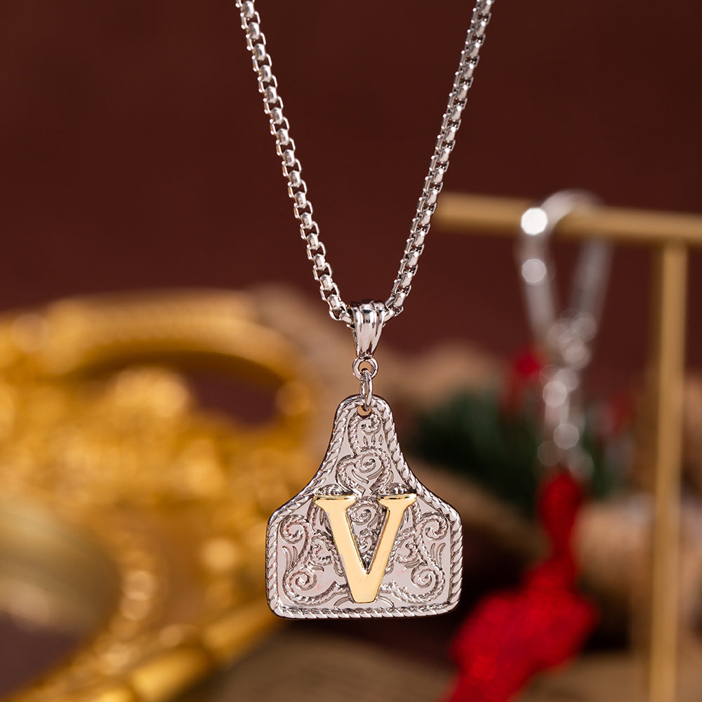 Women's Fashion English Letters Electroplated Copper For Design Personalized Clavicle Necklace