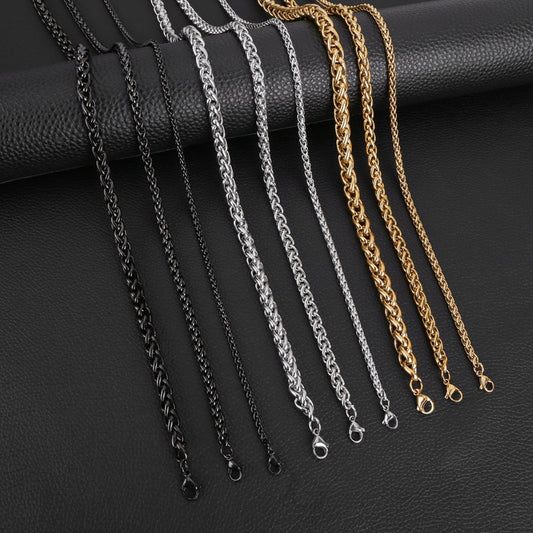 Women's & Men's Cuba Titanium Steel Basket Stainless Clavicle Goods Necklaces