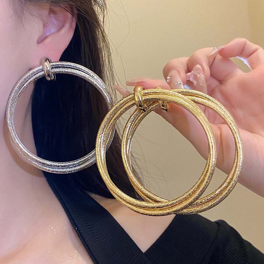 Women's Pleated Round Retro Fashion Minimalism Light Luxury High-grade Rings