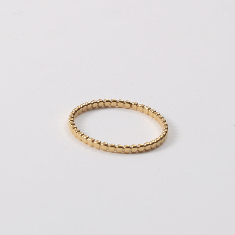 Small Flat Round Titanium Steel Gold Bracelets