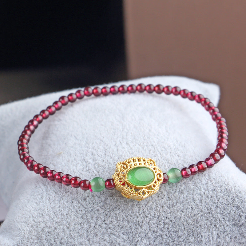 Women's Hand Plus Six Words Mantra Tibetan Buddha Beads Rings