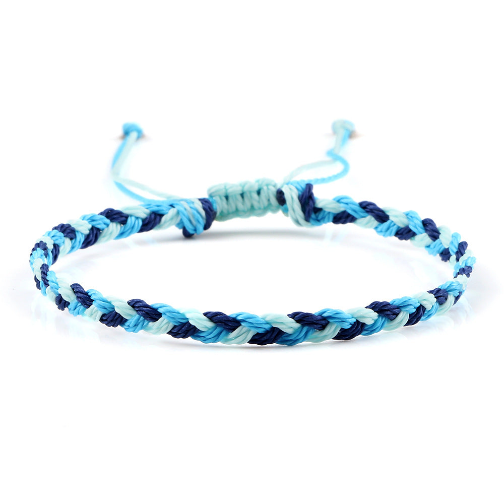 Creative Twist Weave Taiwanese Wax Handmade Hand Unisex Twin Bracelet