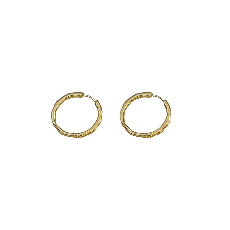Simple Cold Style Female Ear Circle Temperament Earrings