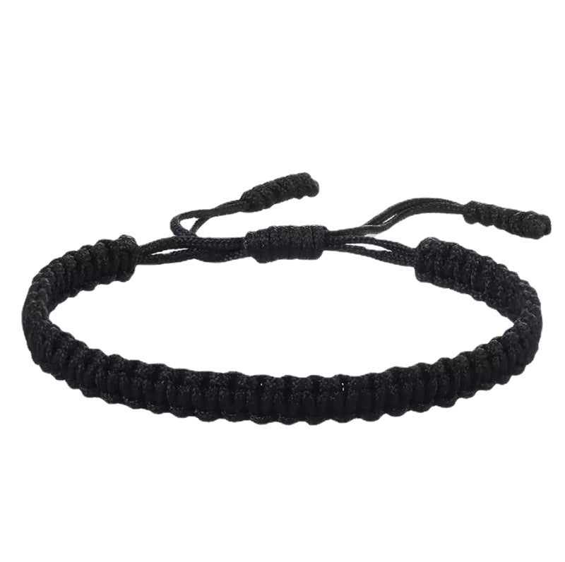 Handmade Woven Jin Gang Knot Flat Colorful Lucky Carrying Strap Bracelet