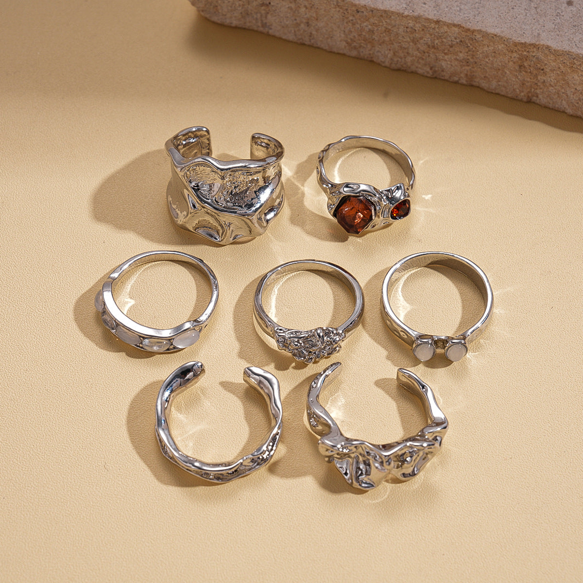 Rose Flower Love Pearl Light Luxury High Sense Ring