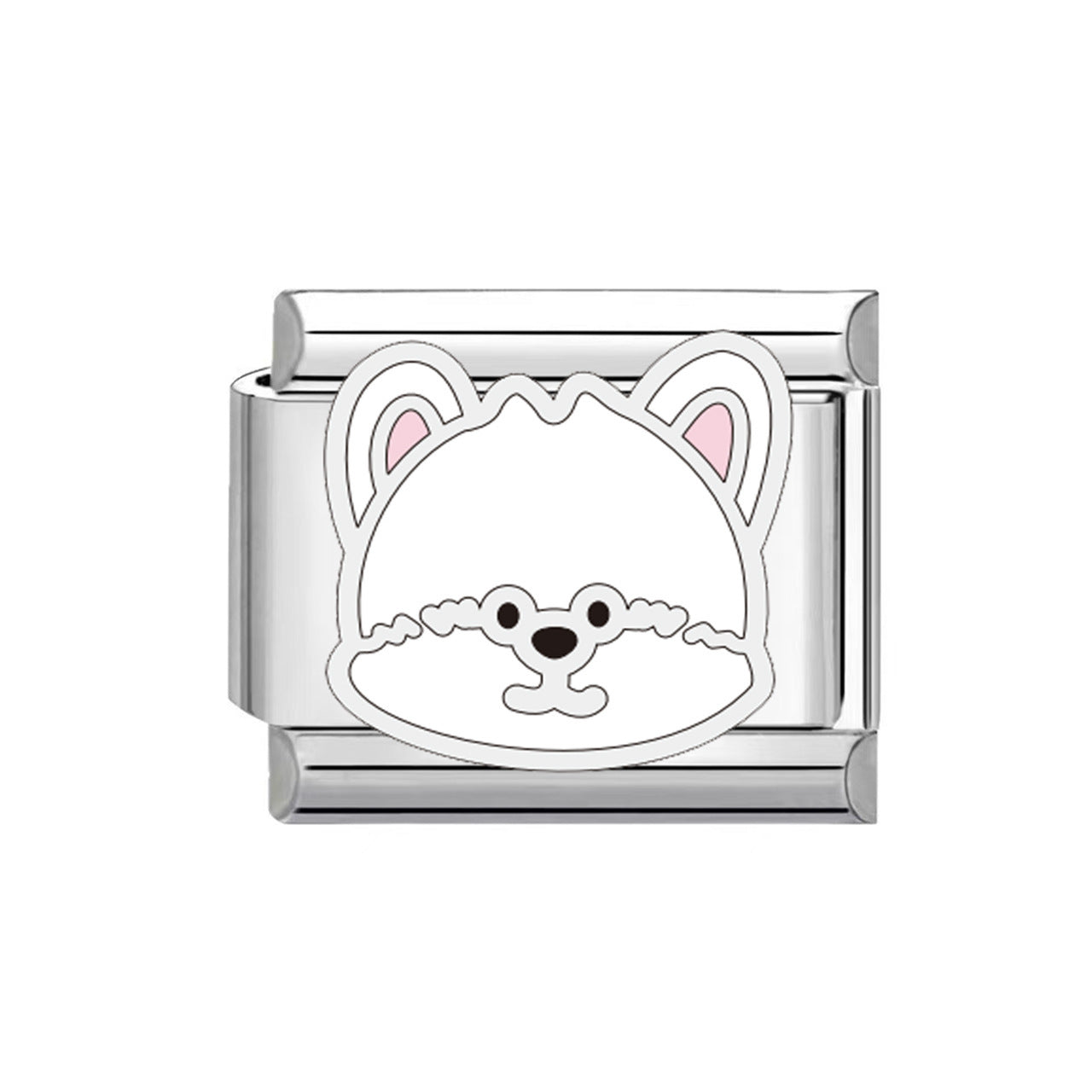 Hot Stainless Steel Italian Module Puppy Pattern Free Bracelet