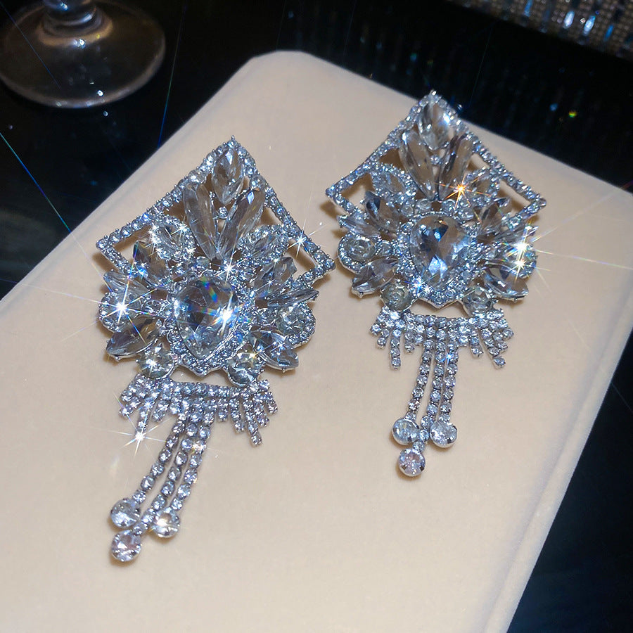Women's Sier Diamond Tassel Light Luxury High-grade Simple Rings