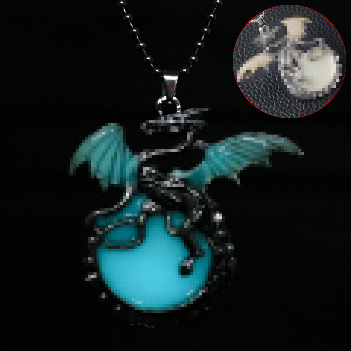 Accessories Nightclub Rock Night Light Wing Dragon Treasure Necklaces