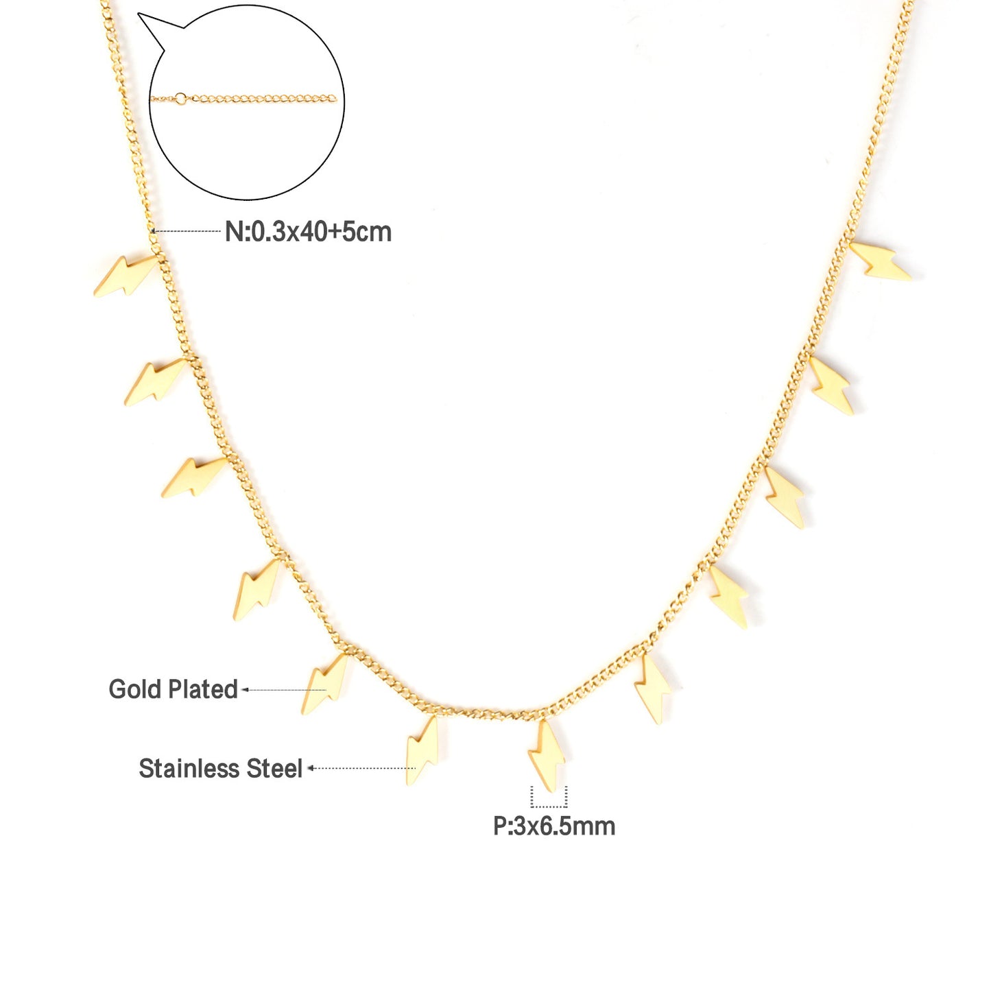 Niche High-grade Simple Temperamental Geometric Electroplated Stainless Necklaces