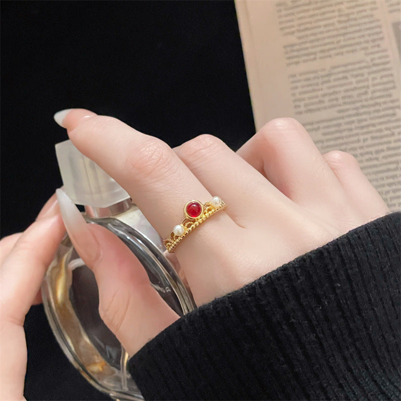 Ethnic Style Retro Color Enamel Drop Rings