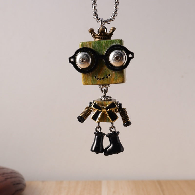 Vintage Robot Handmade Niche Design Gift Pendants