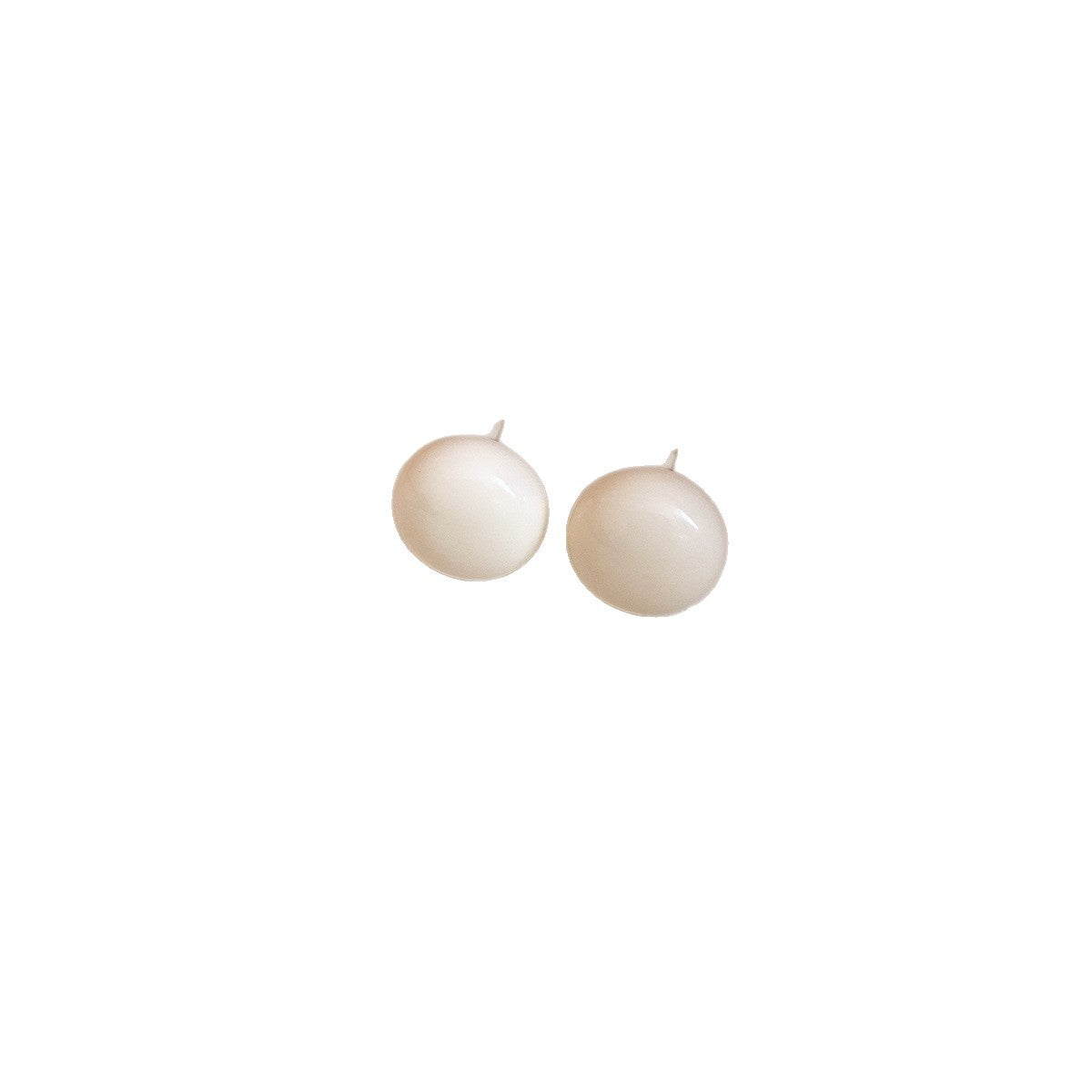 Sier Needle Color Bean-shaped Fresh Sweet Light Luxury High-grade Design Earrings