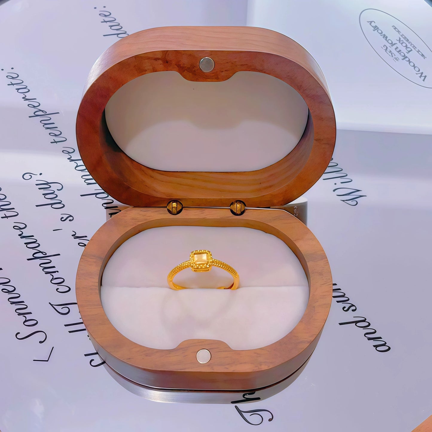 Gold Ancient Brushed Flower Niche Design Light Luxury Open Rings