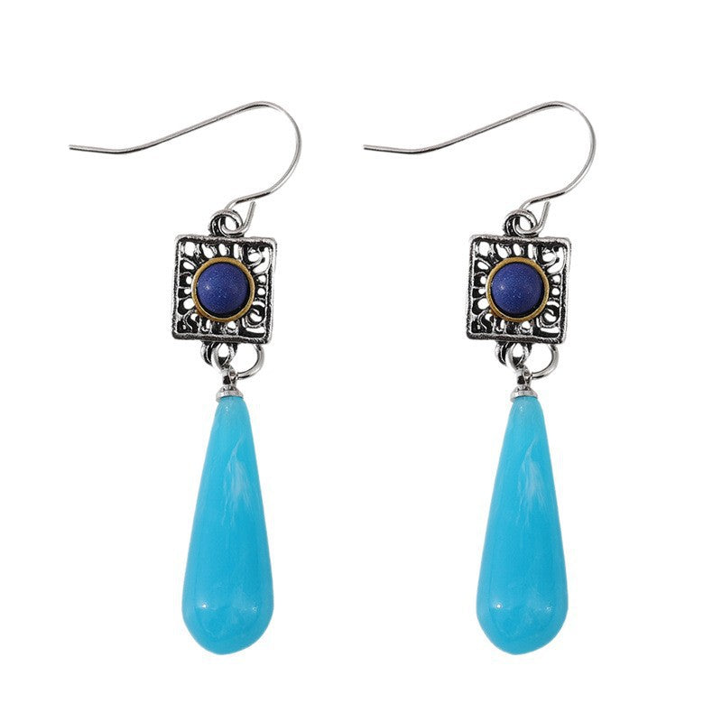 Women's Multiple Options Bohemian Ethnic Turquoise Eardrops Combination Earrings