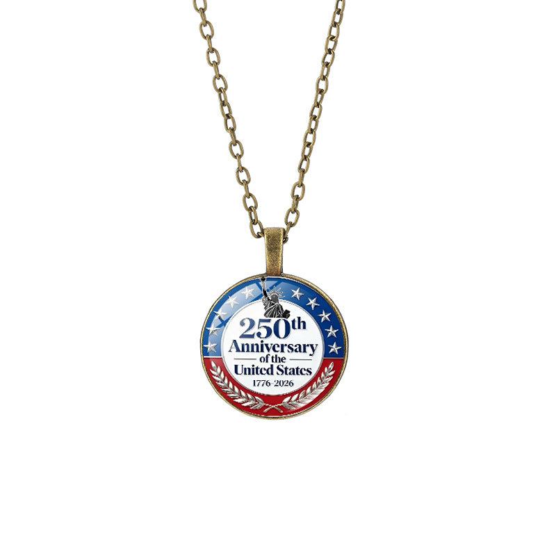 Popular Weekly Commemorative Liberty Bell National Flag Totem Necklaces