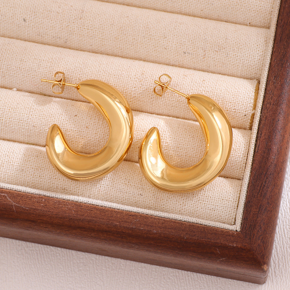 Women's Shaped Tube Style Light Luxury Fashion Simple Luxurious Earrings