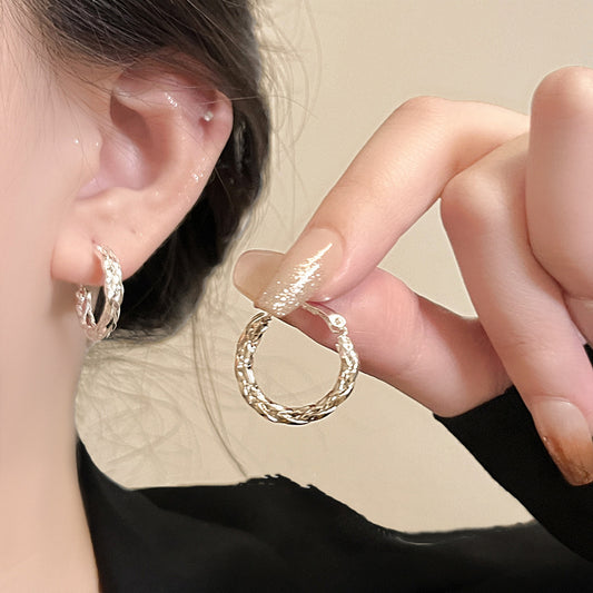 Women's Wind Irregular Twisted Ear Unique High Sense Earrings