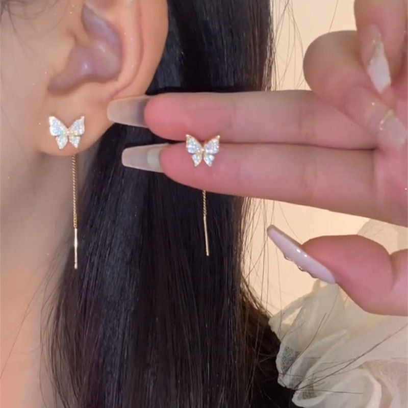 Women's Tassel Elegant Long Exquisite Design Light Earrings
