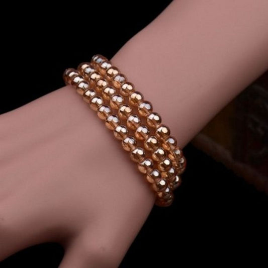 Glass Bead Imitation Knife Scraping Amber Bracelets